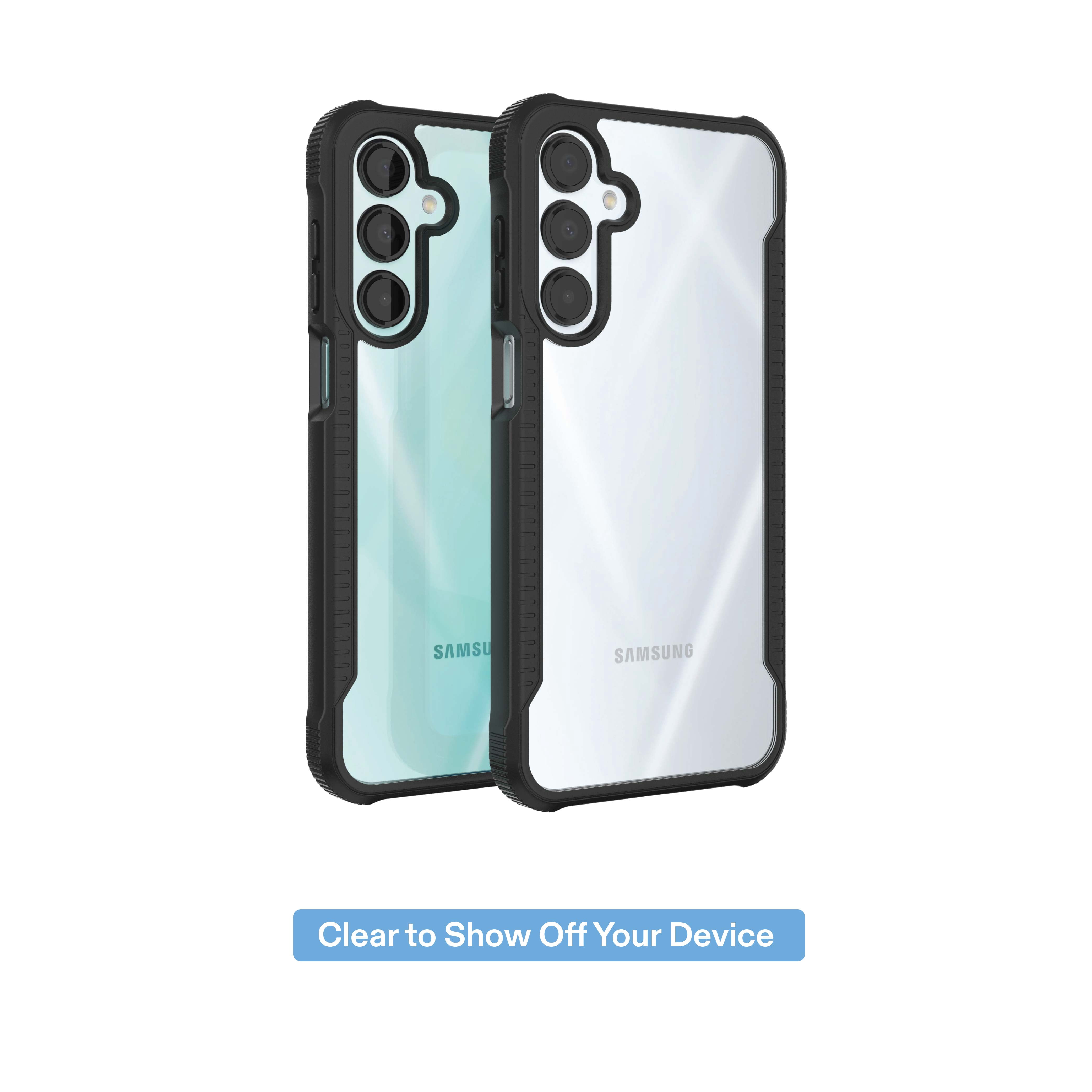 onn Dual-Layer Phone Case for Samsung Galaxy A16 5G - Black/Clear