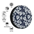 thumbnail image 4 of Yiaed White Leaves Print Tire Wheel Cover, Waterproof Spare Tire Cover Fit for Jeep, Truck,Trailer, RV, SUV, Camper and Most Vehicle-17 inch, 4 of 6