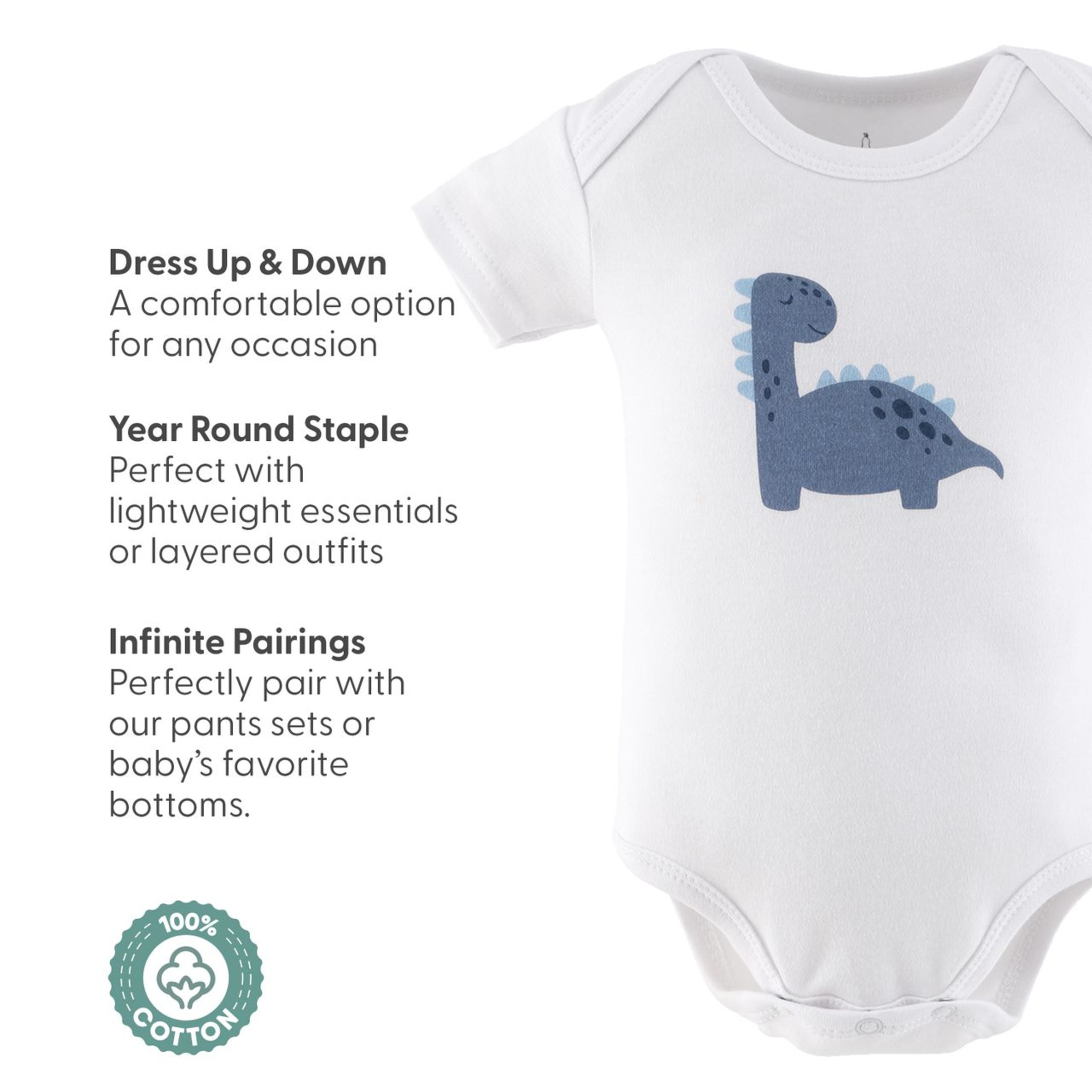 Peanutshell Baby Boy Blue Camo Bodysuits 7-Pack photo 2