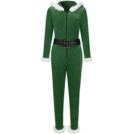 

Christmas Costume Pajamas - Slim Fit One Piece Plush Womens Jumpsuit