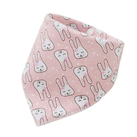 

Baby Bibs Towel Unisex Triangles Scarf Cotton Cartoon Infant Newborn Feeding Unisex Infant Newborn Triangles Scarf Cotton Cartoon Feeding Apron Saliva Absorbent AB-74 (pink Bunny Head)