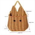 thumbnail image 2 of Cesta de Regalo Tejida una Mano con Forma de Huevo de Pascua de Conejo, Cesta de Picnic, Cesta de Almacenamiento de Frutas, Cesta de Flores, 2 of 5