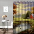 thumbnail image 2 of Pratyus Farm Landscape Printed Shower Curtain Set with Hooks, Easy Care 100% Polyester Fiber, Home Bathroom Decoration, Various Sizes 36x72, 2 of 7