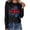 A-Black224, variant on Women's USA 250th Anniversary T-Shirt Long Sleeve 1776-2026 Tshirt UK Flag Splatter Graphic 4th of July Trendy Tee Tops