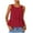 Red, variant on JSheng Womens Summer Tank Tops Fashion Sleeveless Loose Solid Color Fallow Bow Round-Neck Tank Top Black M