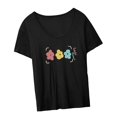thumbnail image 2 of Camiseta con estampado de flores para mujer, camiseta con cuello redondo, camiseta de manga corta suave y moderna SG, 2 of 8