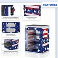 thumbnail image 5 of EAGLE PEAK Outdoor Folding Camping Table with Large 3-Tier Storage Organizer and Side Pockets, Portable Aluminum Table, American Flag, 5 of 10