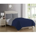 thumbnail image 3 of MHF Home Allison Reversible Microfiber Quilt Set, Grey/Navy, Twin (2 Pieces), 3 of 6