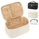 thumbnail image 1 of Cosmetiquera para Maquillaje Pequeña Impermeable, Bolsa de Maquillaje Compartimento, Neceser Mujer Portátil, Cosmetiquera de Viaje Mujer Cuero Duradera Estuche, Bolsa PVC Transparente, Blanco, 1 of 6