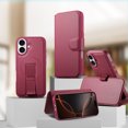 thumbnail image 2 of Wallet Case for iPhone 16 Compatible with Mag-Safe, 2-in-1 PU Leather Flip Cover with RFID Blocking Card Holder Stand Shockproof Detachable Magnetic Case for iPhone 16, Red, 2 of 14