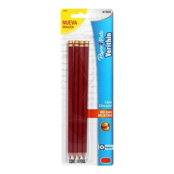 Lápiz checador Paper Mate Verithin hexagonal 4 pzas