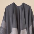thumbnail image 4 of Xfvqtps Women Cape Tassels Plaid Printing Classical Wool Thickened Warm Loose Windproof Coldproof Warm Winter Cardigan Shawl Wraps Gray, 4 of 6