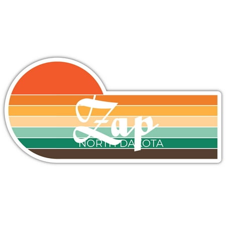

Zap North Dakota 57 x 2.25 Inch Fridge Magnet Retro Vintage Sunset City 70s Aesthetic Design