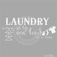 thumbnail image 2 of Laundry Sorting Out Life One Load at a Time Vinyl Lettering Wall Decal Sticker Laundry Room Decals Quotes - Size: 12.5"H x 30"L - Color:  White, 2 of 6