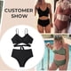 thumbnail image 2 of Conjunto de bikini para mujer, traje de baño cruzado de dos piezas para mujer, bikini envolvente, 2 of 5