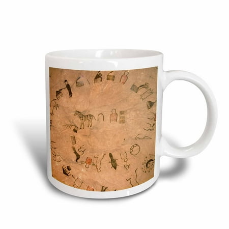 3dRose Lakota Sioux, buffalo robes, Native American - US42 AWY0000 - Angel Wynn, Ceramic Mug, 15-ounce