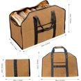 thumbnail image 2 of HAHDAXIA Sac de Transport en Toile Cirée en Bois de Fier, Fourre-Tout en Bois Durable pour Intérieur Extérieur Résistant à l'Eau, Sac de Transport en Bois pour Foyer Poêle à la Maison Ou pour Voyage de Camping, 2 of 7