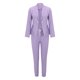 thumbnail image 3 of Conjunto de traje de dos piezas con solapas para mujer: chaqueta de manga larga y pantalones, corte ajustado, color liso, atuendo de invierno para la oficina, 3 of 6