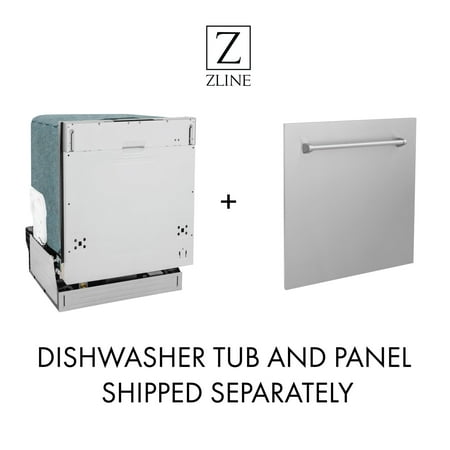 ZLINE - 18" Compact Top Control Built-In Dishwasher with Stainless Steel Tub, 40 dBa - Stainless steel