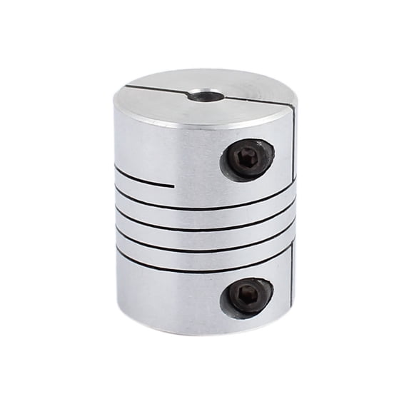 Unique Bargains 5mmx6mm Aluminum Alloy Spline Shaft Flexible Helical Coupling D25L30