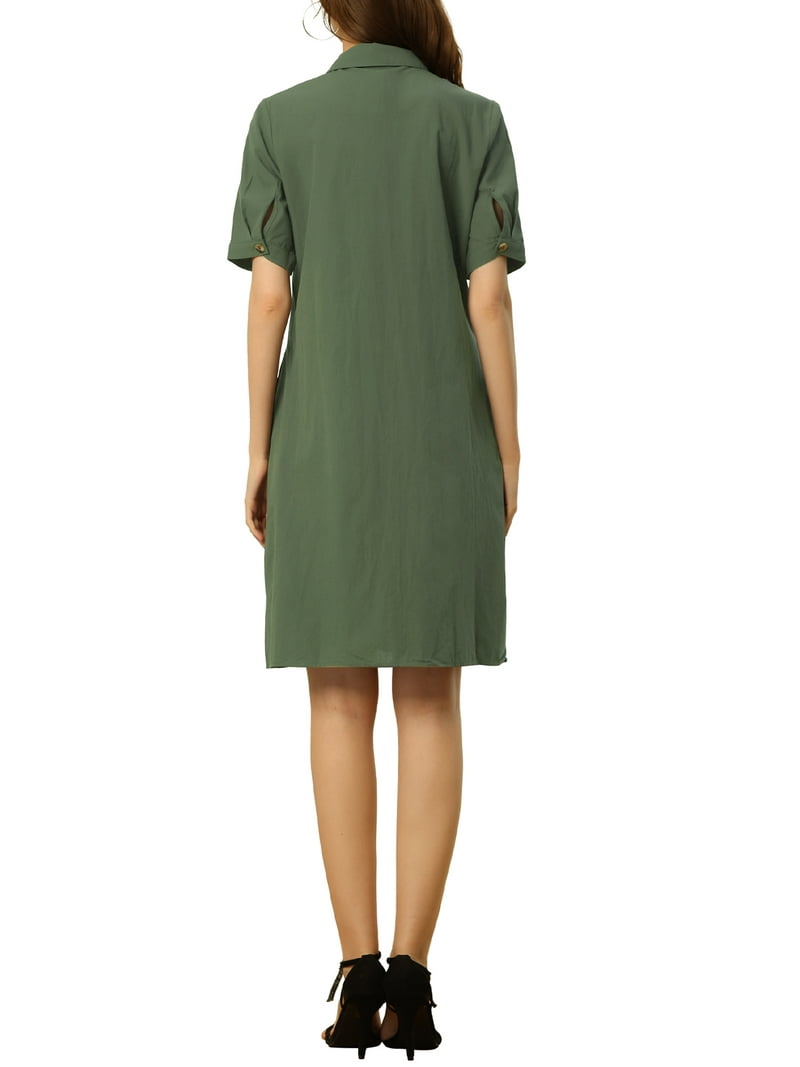 green safari dress Vintage 90s/00s Green Féraud Short Sleeve Safari Shirt Dress with Belt –  Ian Drummond Vintage