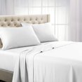 thumbnail image 4 of Royal Tradition Solid 600 Thread Count, 100-Percent Cotton King Bed Sheets Set (White) Breathable, Deep Pocket, 4 Piece Sheet Set, 4 of 4