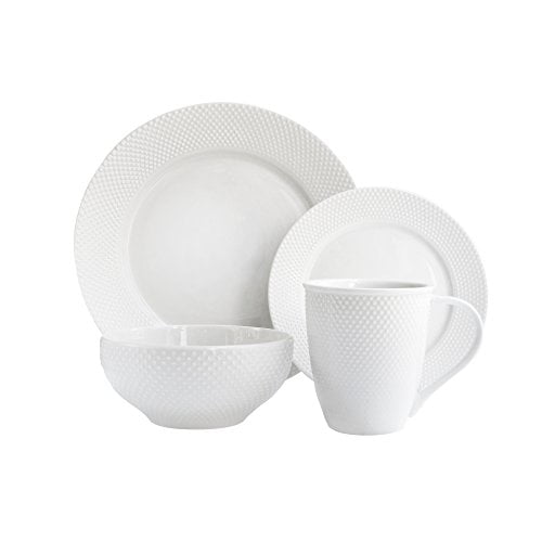 American Atelier 6827-16-RB Chloe Ensemble de Vaisselle, Blanc