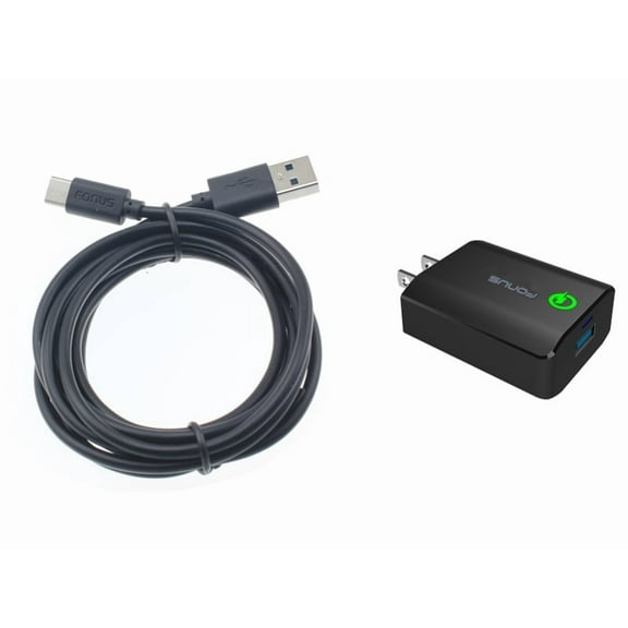 6ft USB Cable 18W Fast Home Charger for Coolpad Legacy - Type-C Turbo Charge Travel Wall Power Adapter USB-C Cord K4N