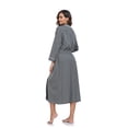 thumbnail image 3 of ANLIQI Women's 100% Cotton Robes Lightweight Long Bathrobe Kimono Robe for Women Soft Loungewear with Pockets (Deep Gray,XL), 3 of 3