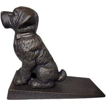LuLu Decor, Cast Iron Dog Door Stopper, Doorstops, Sculpture, Dog Statue (Vintage Black 4.40 lbs)