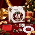 thumbnail image 5 of PSVFUJZ 3D Fabric Poke Wreath DIY Kit, Christmas Wreath DIY Kit for Adults, Beginner Friendly Holiday Craft Set, Soft Fabric Handmade Decor for Front Door Wall Window Fireplace Christmas Gift, C, 5 of 6