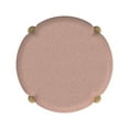thumbnail image 6 of HomePop Luna Round Upholstered Ottoman, Pink Boucle, 6 of 8
