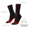 thumbnail image 4 of Xecao Minimalist Skull Red Pattern Sport Socks for Women and Men Crew Socks Sporty Calf Socks Casual Socks, 4 of 6