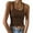 Brown-Short, variant on UVN Tank Tops for Women Ribbed Knit Sleeveless Tops Casual Camisoles Slim Fitted Basic Tank Tops
