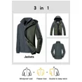 thumbnail image 6 of Skiing Jackets 3 In 1 Men Women Winter Warm Ski Hooded Jacket Windproof Waterproof  Wear-resisting Outdoors Hiking Climbing Coat, 6 of 7