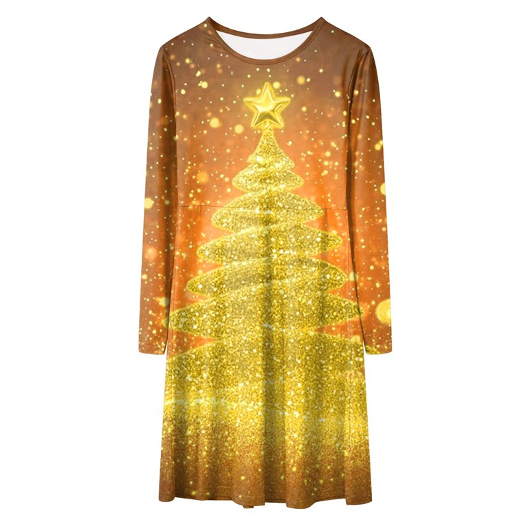 gold toddler christmas dress Christmas dresses for Photography Sessions main image 1