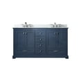 thumbnail image 3 of Dukes 60 in. W Navy Blue Double Bath Vanity, Cultured Marble Top, and Faucet Set, 3 of 10