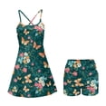 thumbnail image 5 of Yuyamidu Butterfly Tennis Dress for Women Size XS Colorful Flowers Golf Dresses Built-in Shorts with Pockets, Stretchy Womens Athletic Dress Sportswear, 5 of 7
