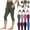 A-Black, variant on Jinhomg Women's Capri Leggings with Pockets Stretch Comfy High Waisted Capris Casual Knee Length Yoga Pants Plain Solid Workout Exercise Outfits Black L