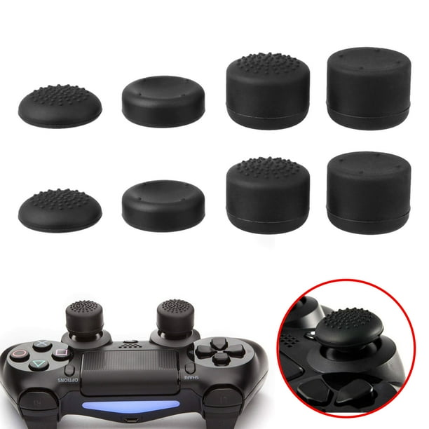 8pcs Black Silicone Thumb Stick Grip Cover Caps For Ps4 Xbox One Controller Walmart Com Walmart Com