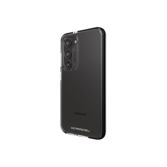Gear4 Santa Cruz - Back cover for cell phone - D3O Bio, RepelFlex coating - black, clear back - for Samsung Galaxy S23