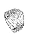 thumbnail image 4 of Sterling Silver Women's Spider Web Ring Promise 925 Band 17mm Jewelry Female Male Unisex Size 6, 4 of 4