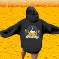 thumbnail image 2 of Women's Oktoberfest Printed Drop Shoulder Hoodie for Everyday Wear and Casual in Autumn/Winter Season Black S, 2 of 7