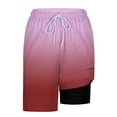 thumbnail image 5 of Men Casual Fashion Printing Shorts with Pockets Elastic Waist Beach Pants Cargo Shorts Men S, 5 of 6