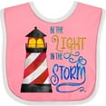thumbnail image 3 of Inktastic Be the Light in the Storm Lighthouse Boys or Girls Baby Bib, 3 of 4