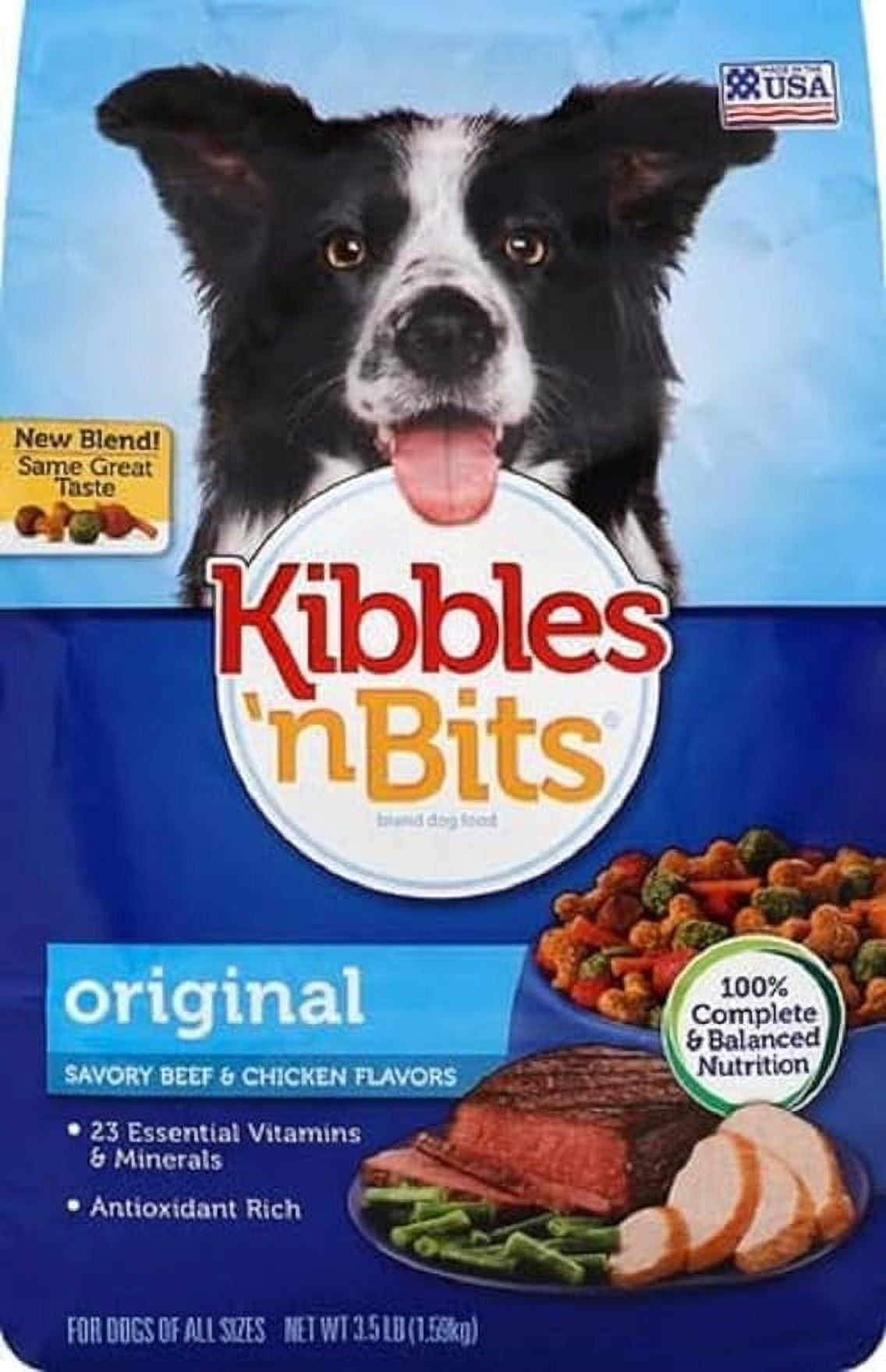 Kibbles n Bits Meaty Middles Prime Rib Flavor Dry Dog Food 3 Pound Bag Walmart