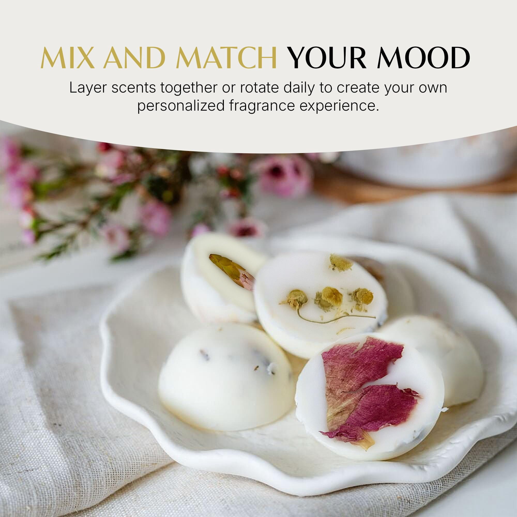 Anovina Wax Melts Gift Set –Strong Scented Soy Wax Melt Natural Plant Based Candle Melts Highly Scented Valentines Day Gifts for Women, Wife, mom and Girlfriend