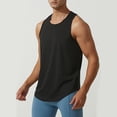 thumbnail image 7 of kpoplk Men Workout Tank Top Gym Bodybuilding Sleeveless Muscle T Shirts Black,XL, 7 of 7