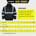 thumbnail image 2 of FONIRRA High Visibility Safety Jackets for Men with Fleece Liner, ANSI Class 1 Reflective Waterproof Bomber Jacket, 2 of 7