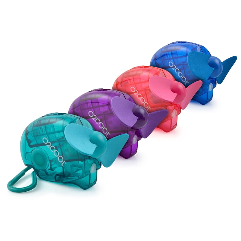 O2COOL Carabiner Keychain Personal Water Misting Fan, Raspberry